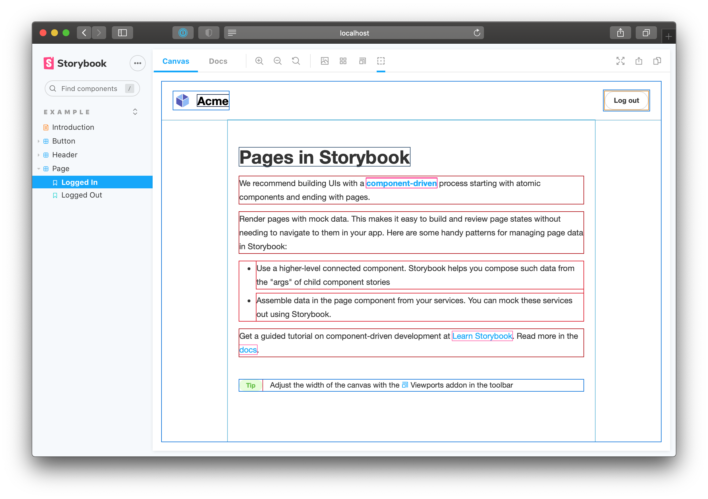 Сторибук. Storybook React. Storybook Addon STORYSOURCE. Storybook React example.