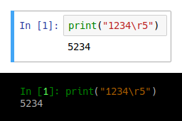 \r in print function and logging is inconsistent with standard python ...