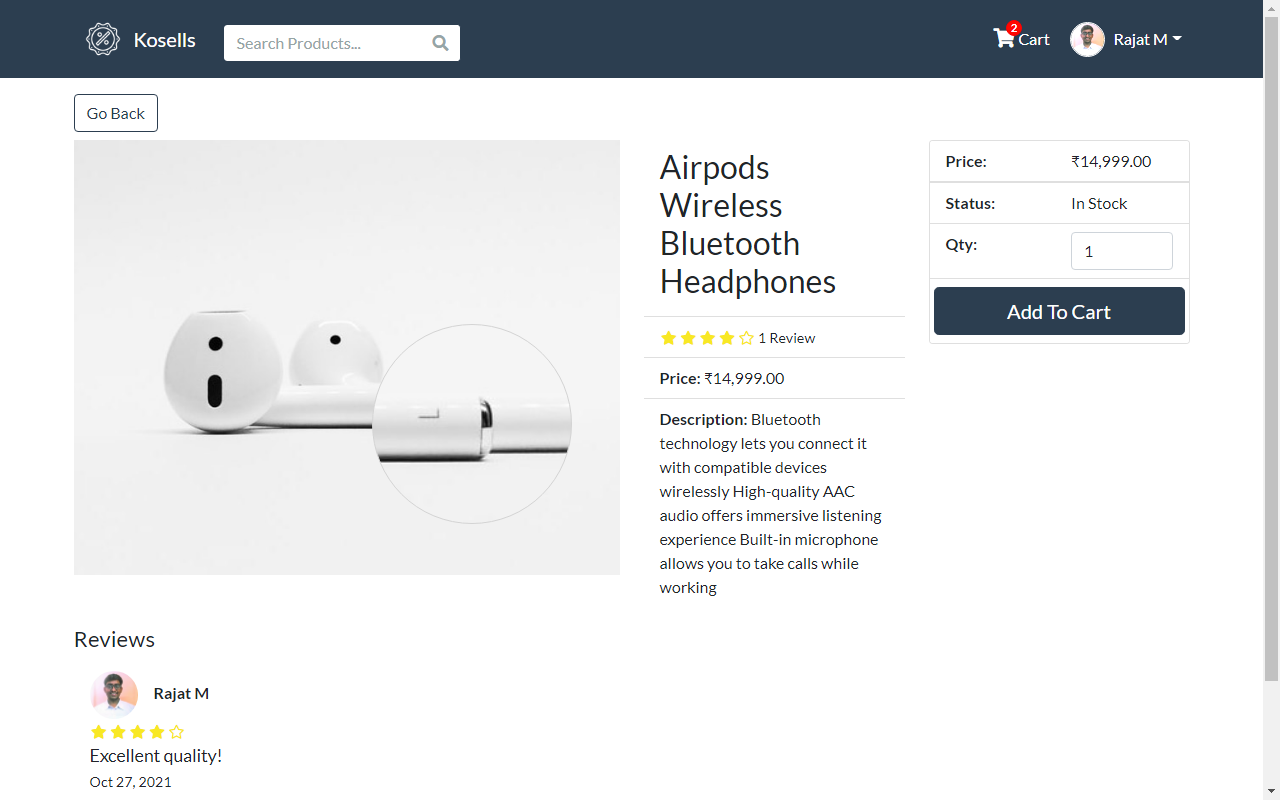 product page