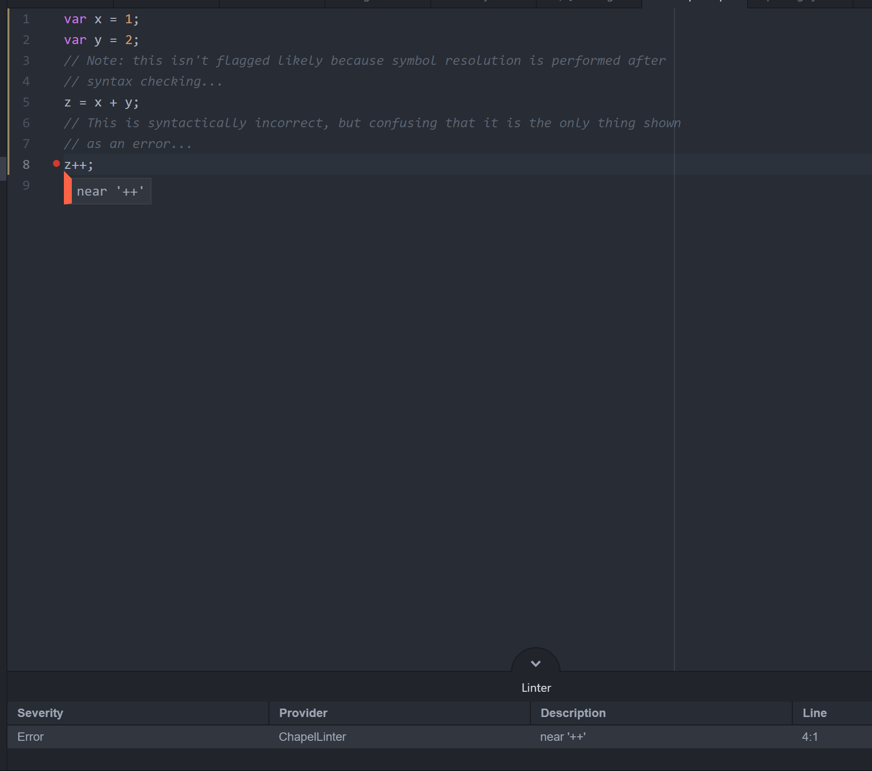 Enhance user experience by providing a linter for Chapel · Issue #9003 ...