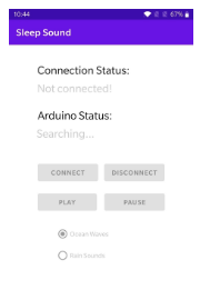 Figure 4 - Sleep Sound application interface default: scan state