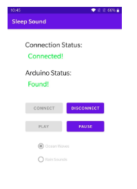 Figure 8 - Sleep Sound application interface: play state