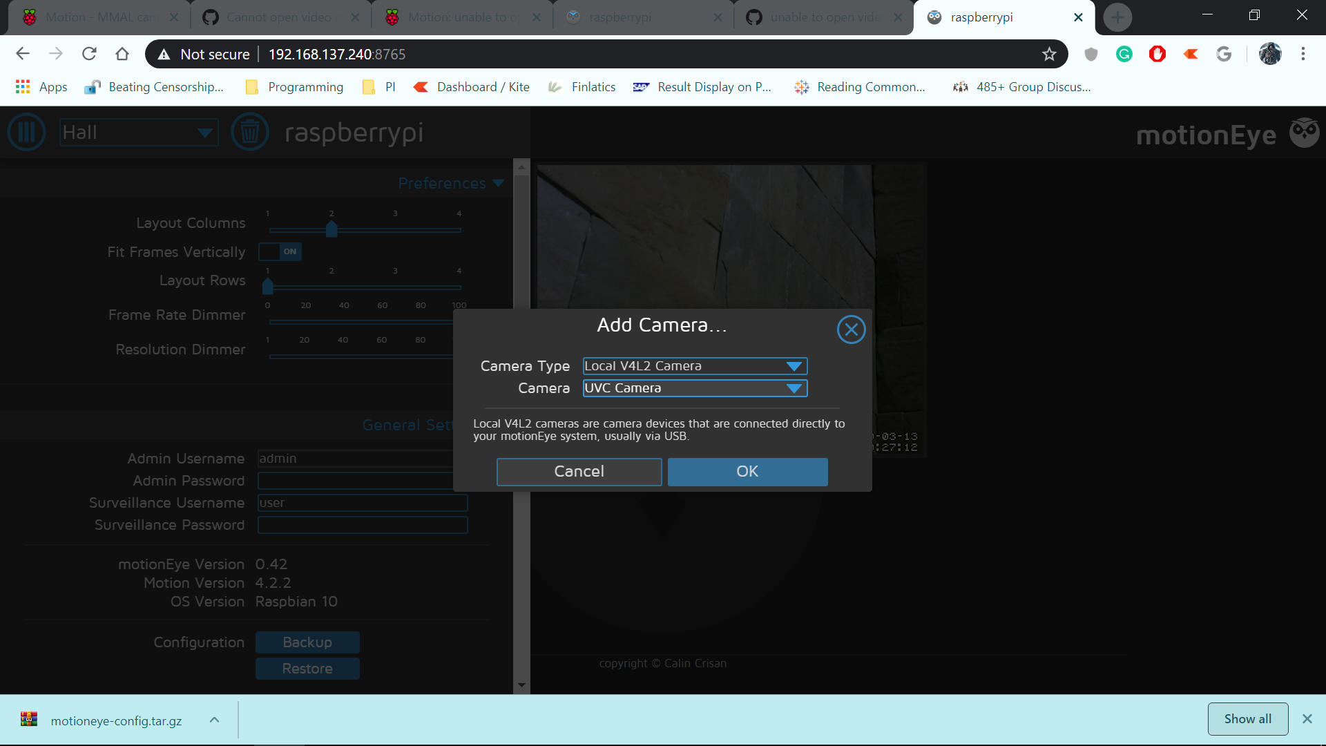 Cannot open video device or no video device available · Issue 1645