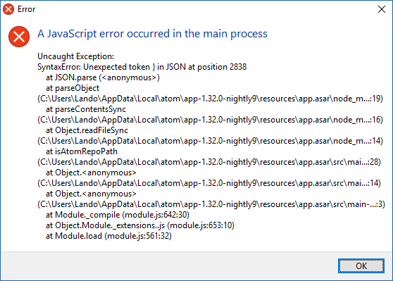 Crash in directories with invalid package.json · Issue #18058 · atom ...