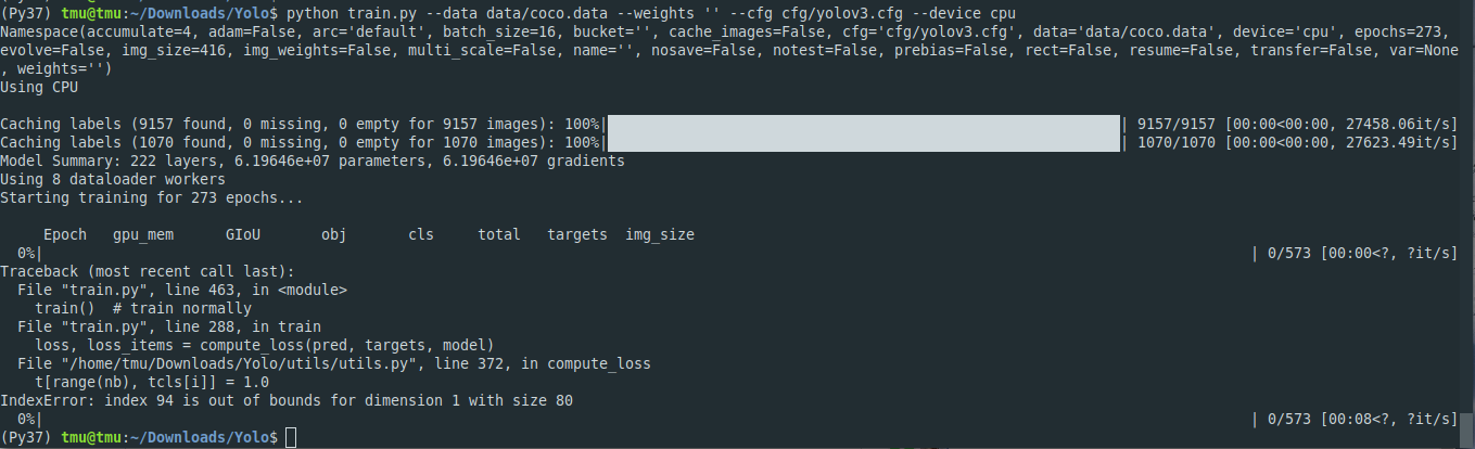 Custom training own data problem about compute_loss(pred, targets ...