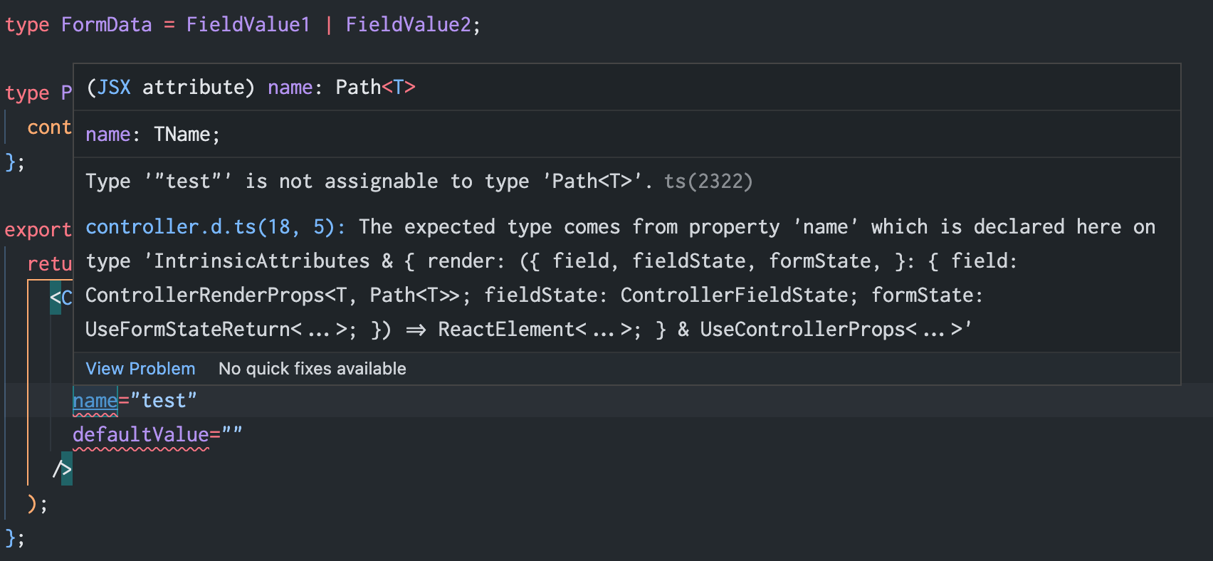 how to specify the correct type for the Controller · react-hook-form ...
