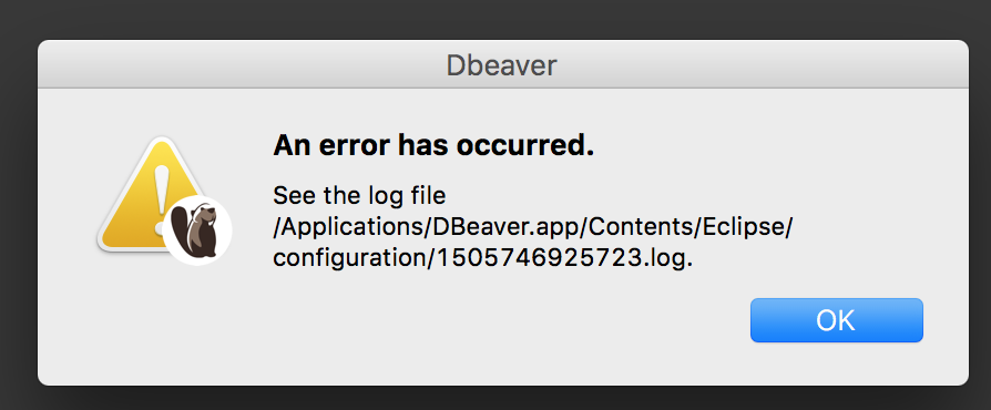 Doesn't Start on Mac · Issue #2172 · dbeaver/dbeaver · GitHub