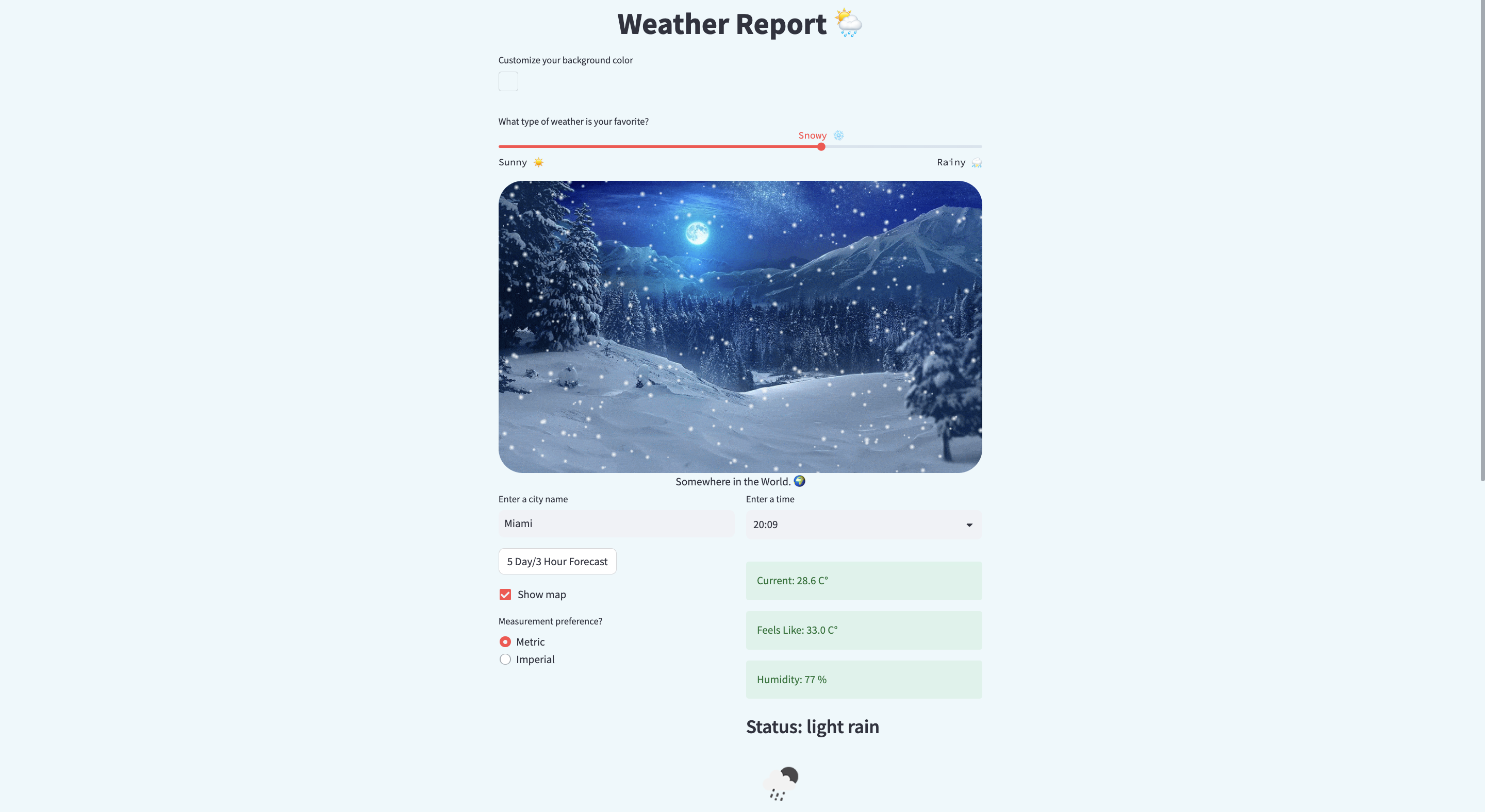 GitHub - CarmenMorado/Streamlit-Weather-Application: A weather report ...