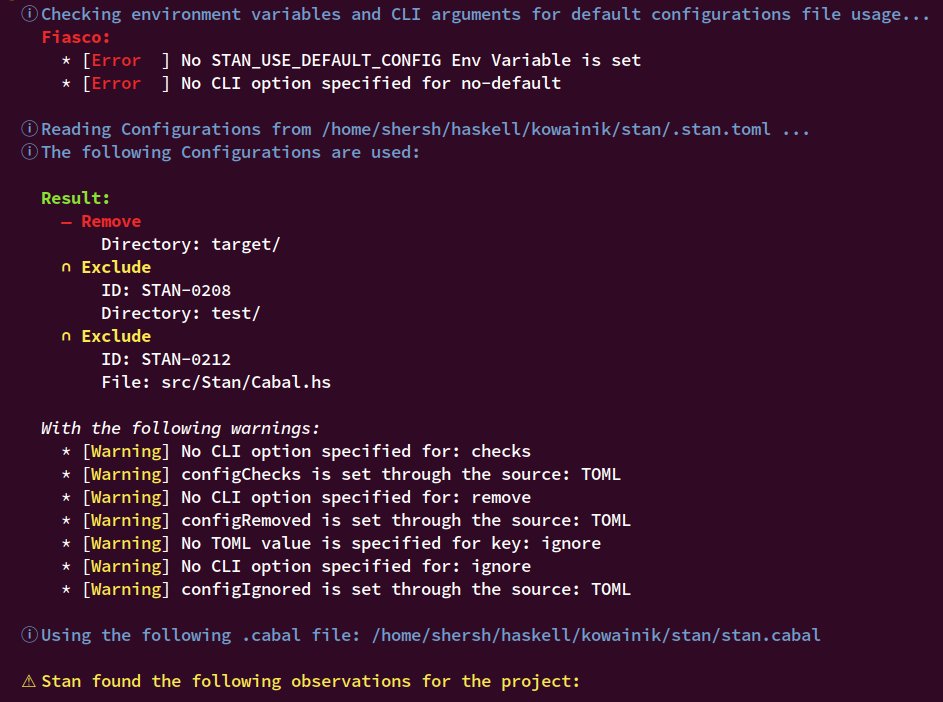 Configuration explanation