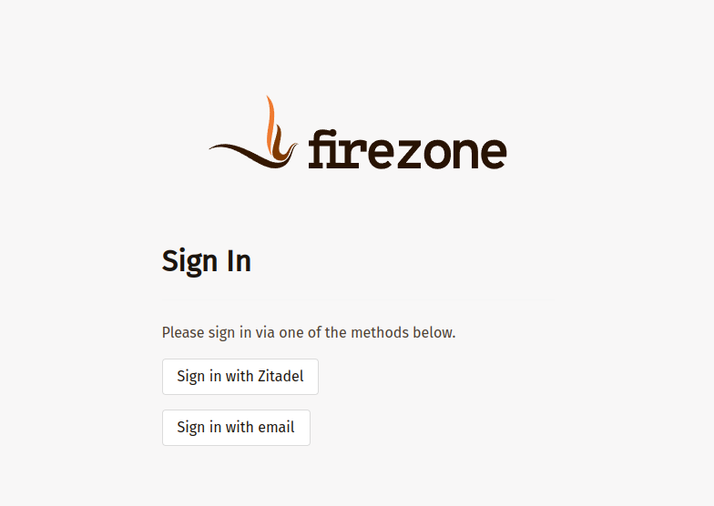 Sign in with Zitadel