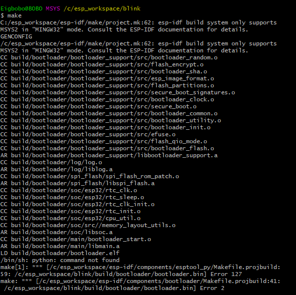 Python command not found issue 2364 espressif esp idf github