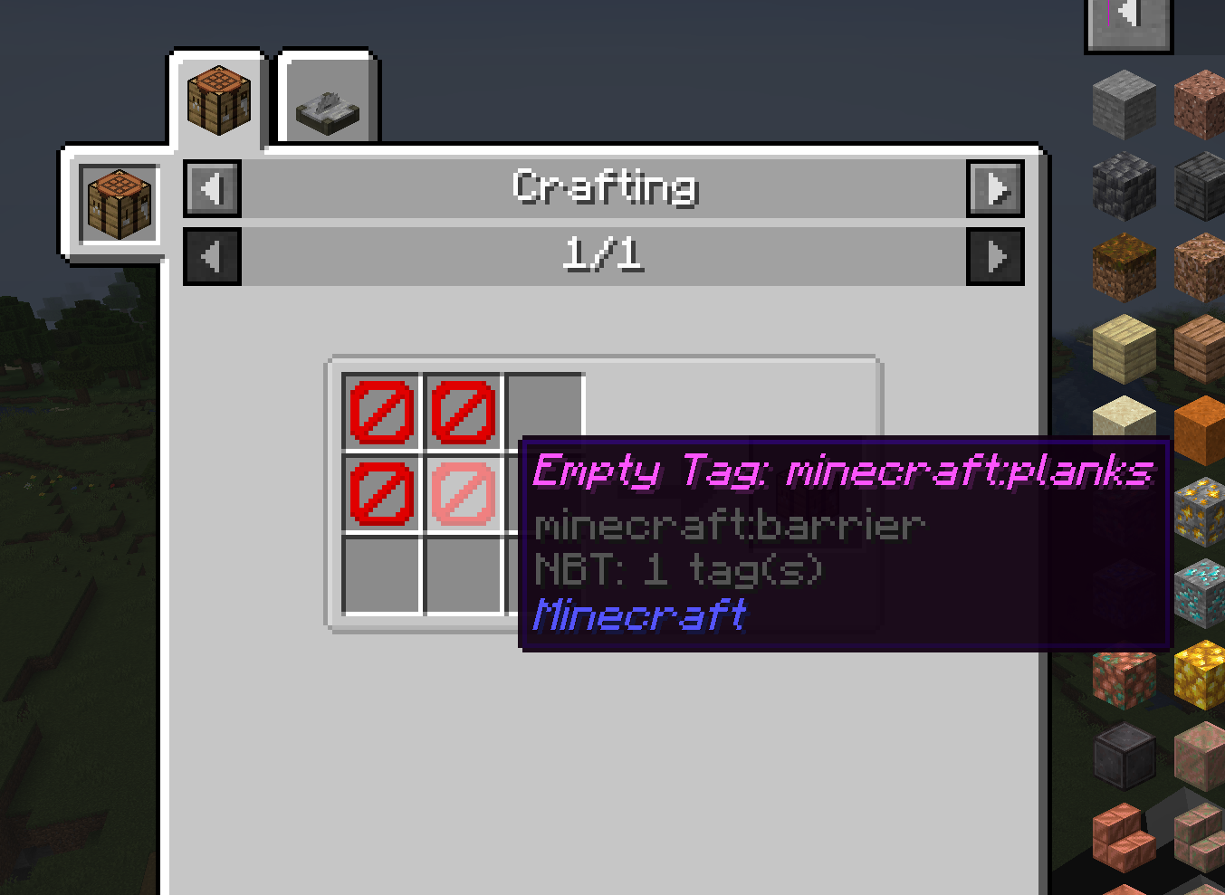 Mod breaking crafting recipes Every