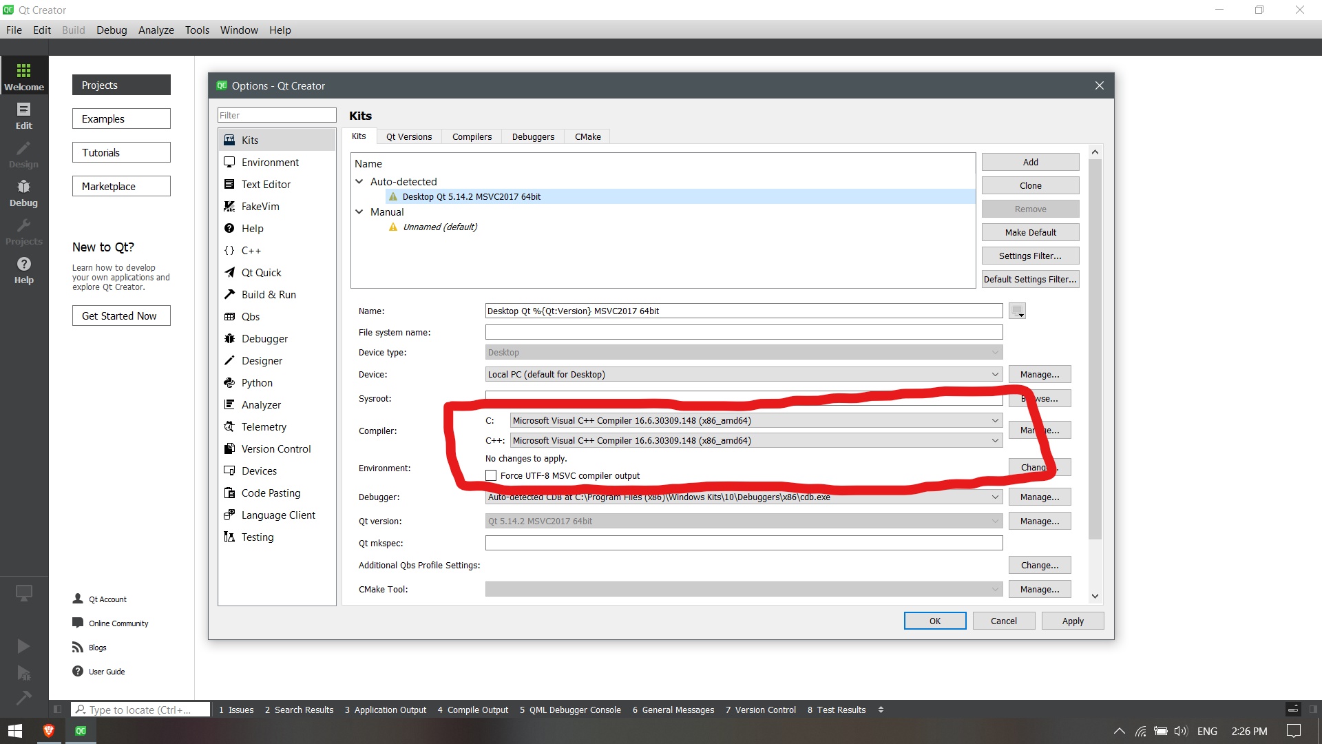 not able to build qgroundcontrol.pro in qt because of some error in