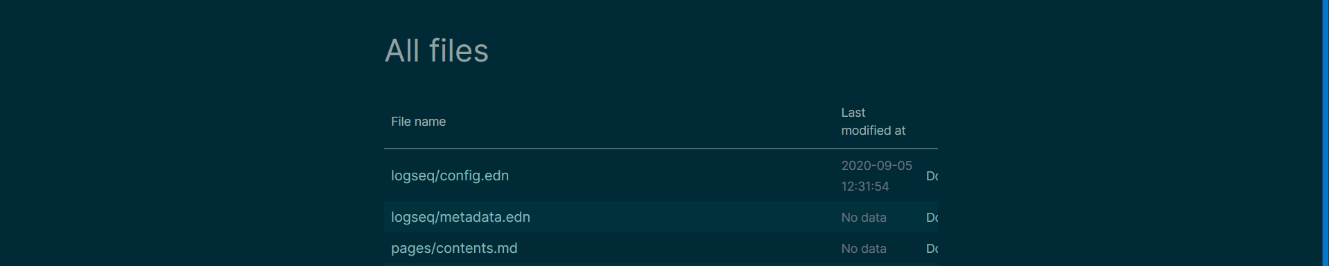 The list of files is not showing up completely · Issue #259 · logseq ...