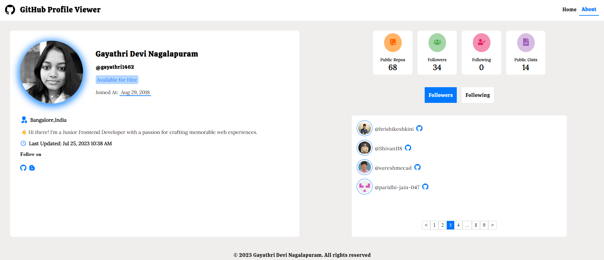GitHub - gayathri1462/GitHubProfileViewer: The GitHub Profile Viewer ...