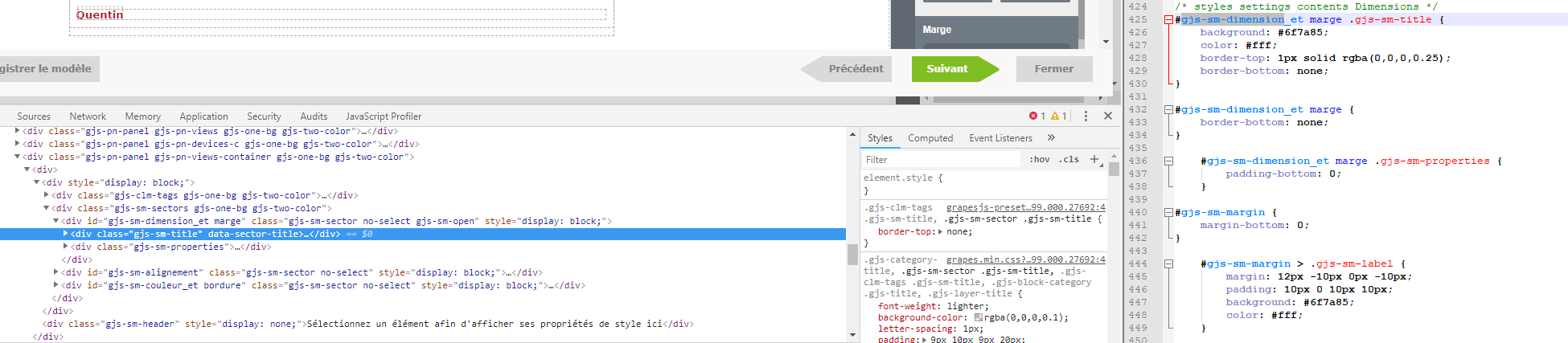 grapesjs id attribute bug report