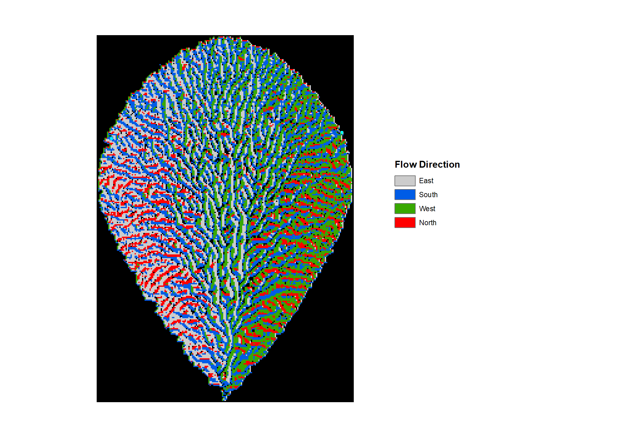 D4 flow direction raster · Issue 784 · landlab/landlab · GitHub