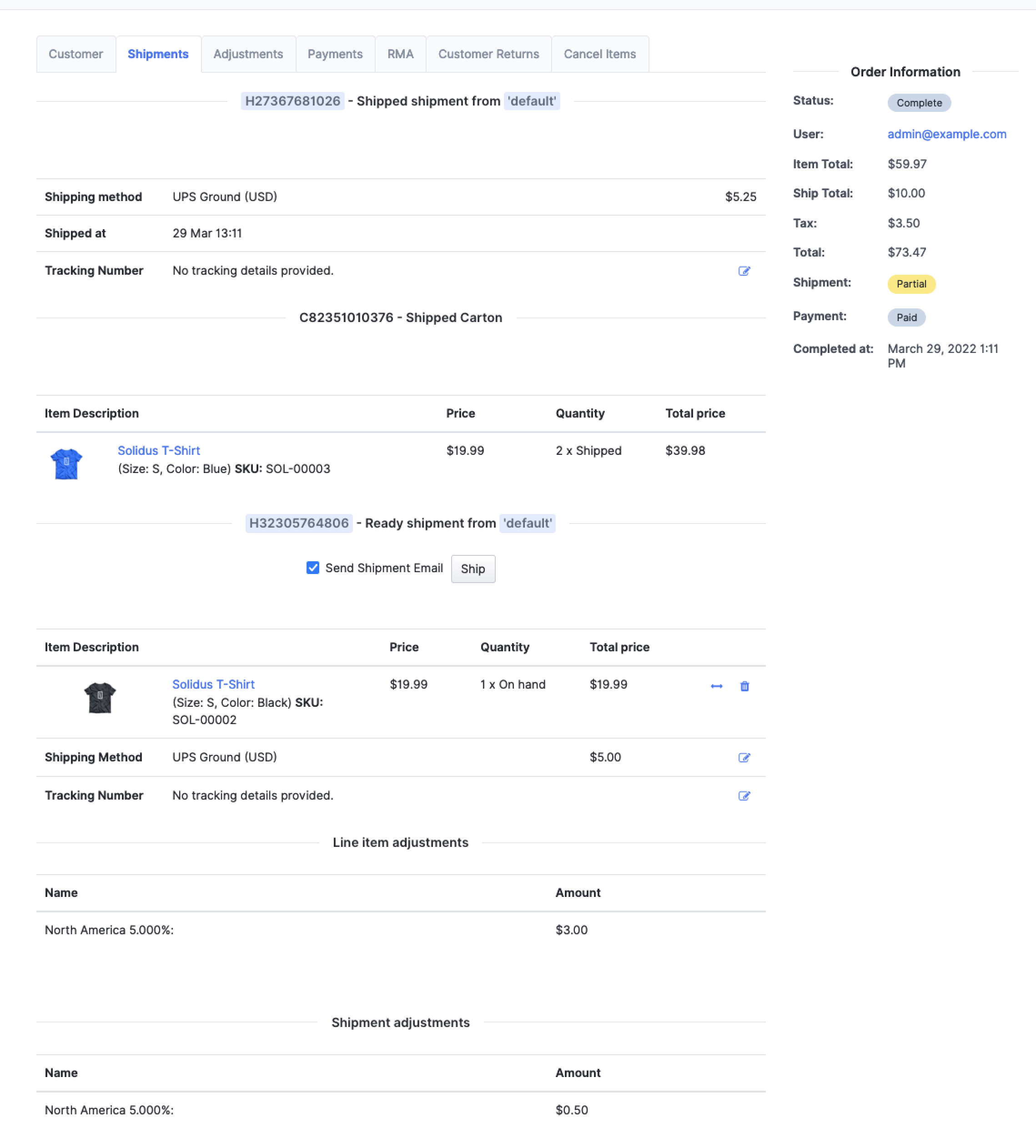 Solidus - partially shipped