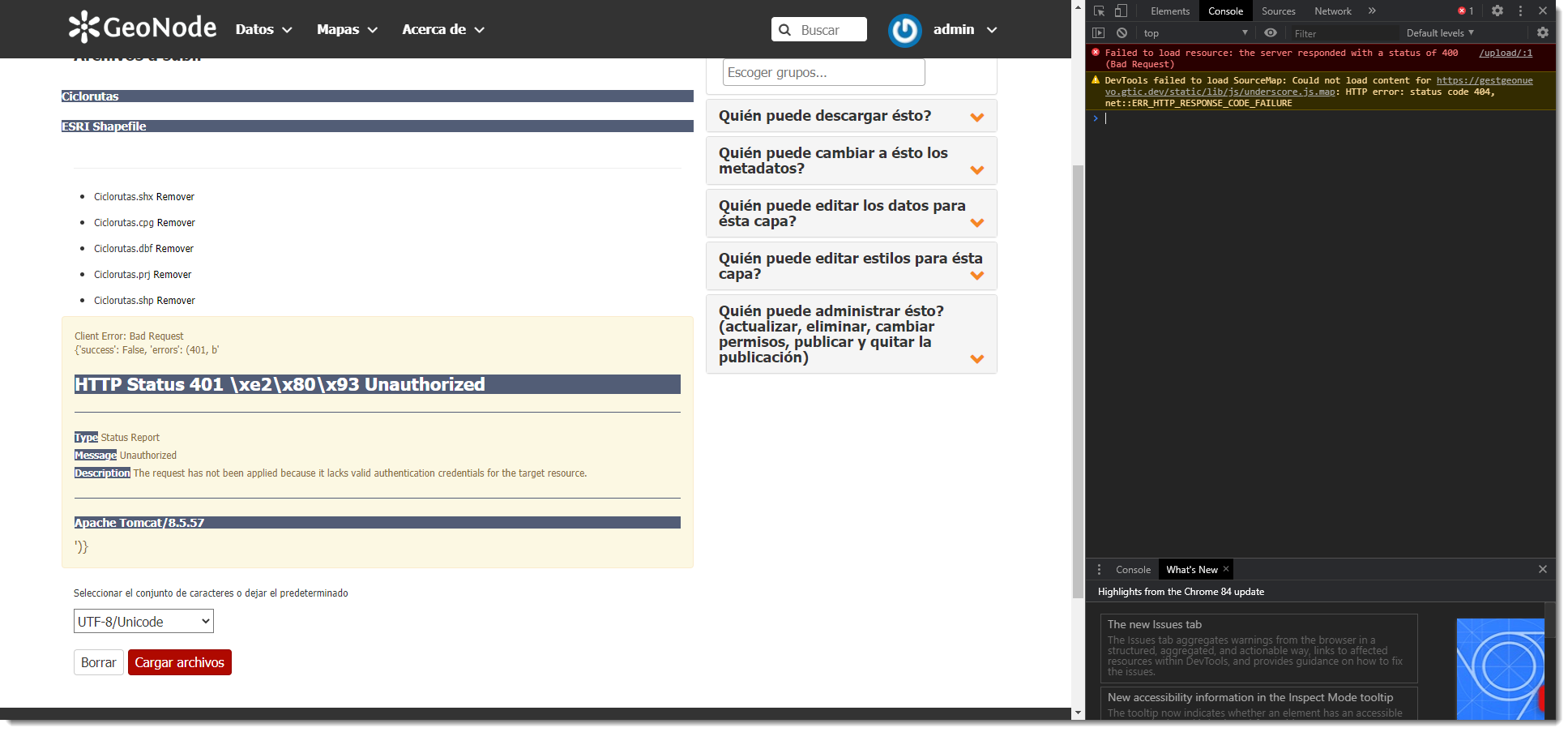 issue again with latest version when i want upload shp · Issue #6306 ...