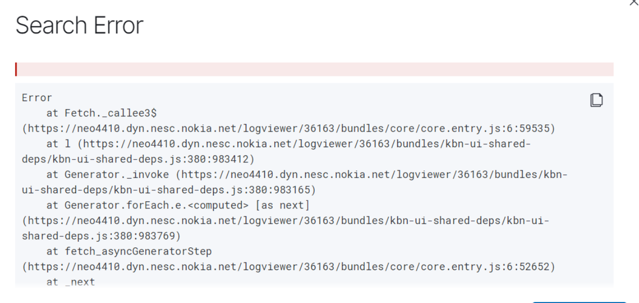 [Permission denied Error message is not displayed in kibana, stacktrace ...