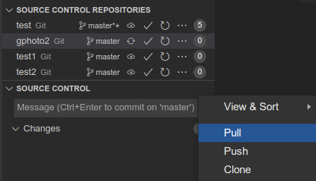 SCM actions not aware of selected repository · Issue #123210 ...