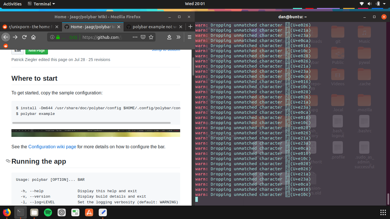 polybar partially covered by default top bar · Issue 1560 · polybar