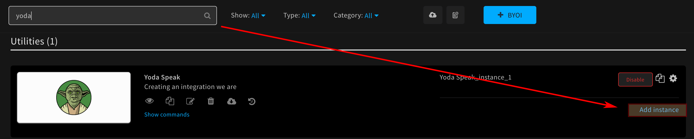 add instance