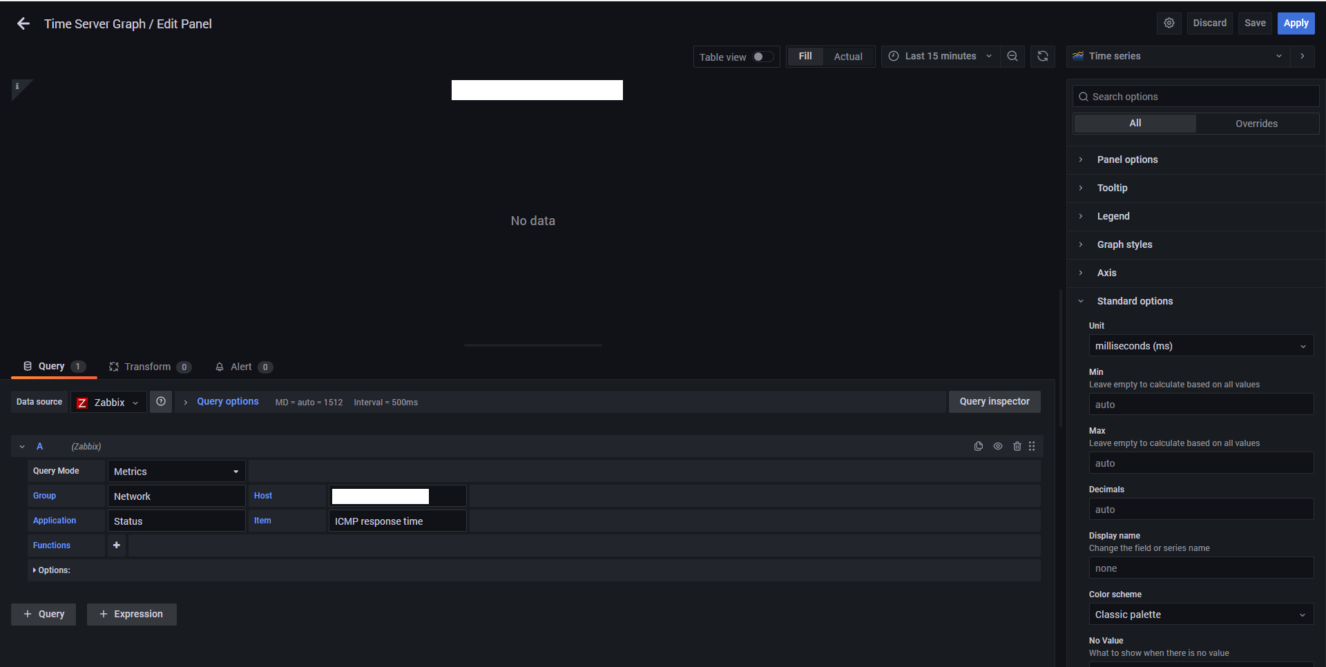 Response time item return no data and no graph in grafana 8.5 · Issue ...