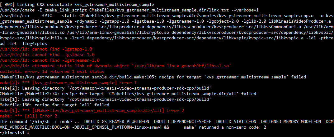 Building Gstreamer with -DBUILD_STATIC=ON not working · Issue #782 ...