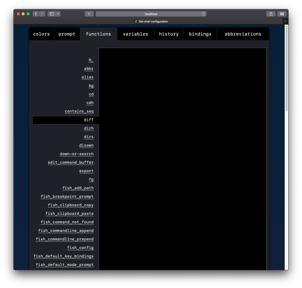 Empty diff function in fish_config · Issue 8816 · fishshell/fish