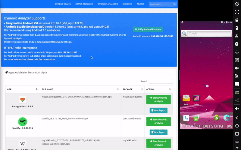 Static Analysis And Dynamic Analysis For Android Package Kit (APK