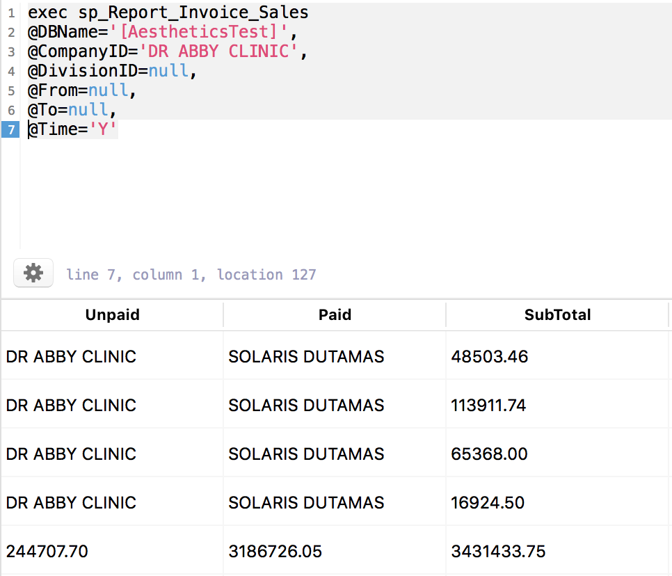 Stored Procedure's output display incorrectly · Issue #499 · TablePlus ...