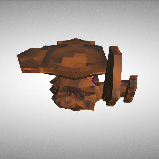Exported model with skinning