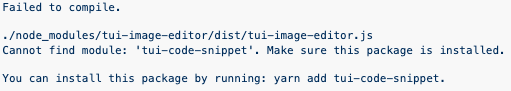 3.15.1, Failed to compile. · Issue #664 · nhn/tui.image-editor · GitHub