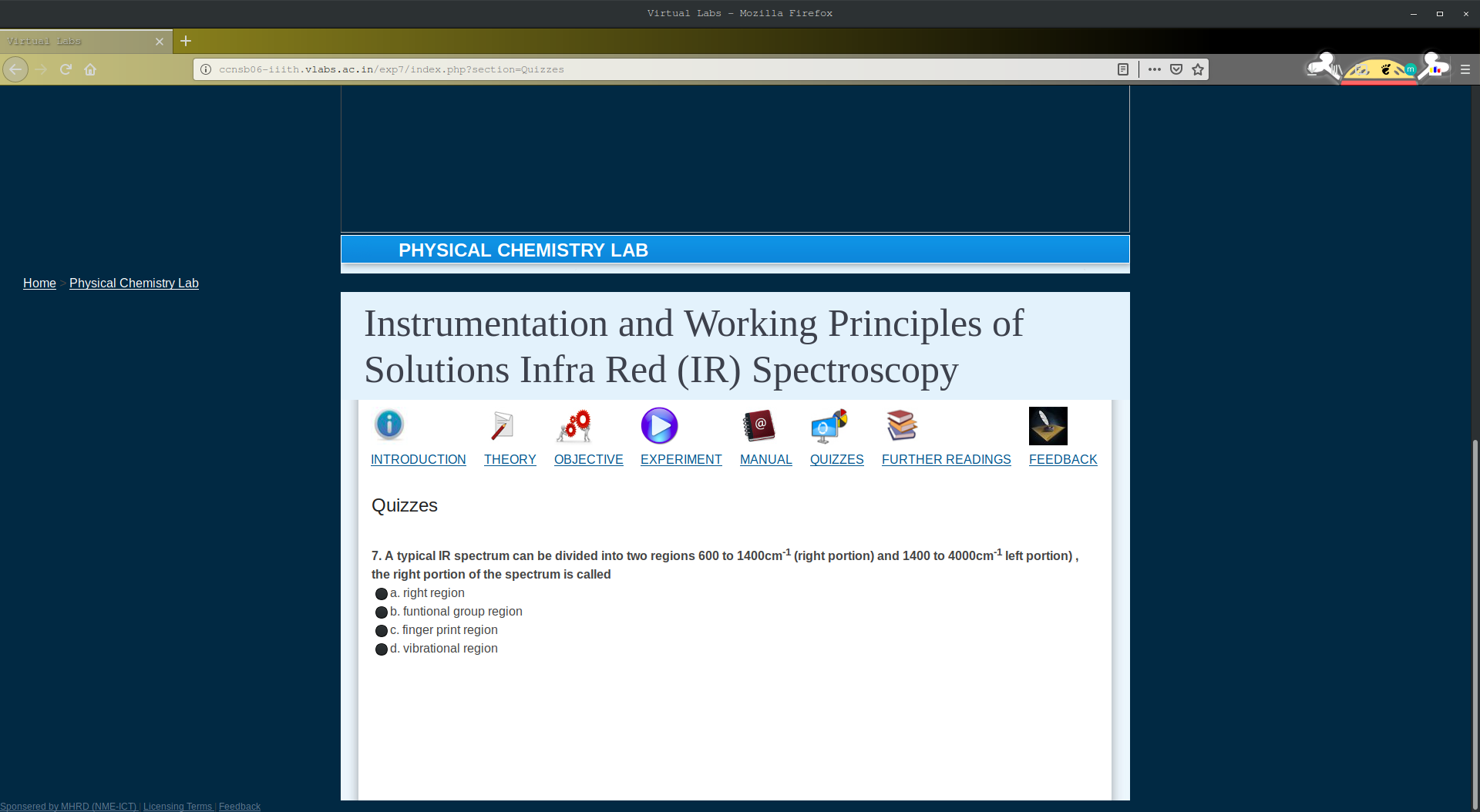 Instrumentation And Working Principles of Solutions Infra Red (IR
