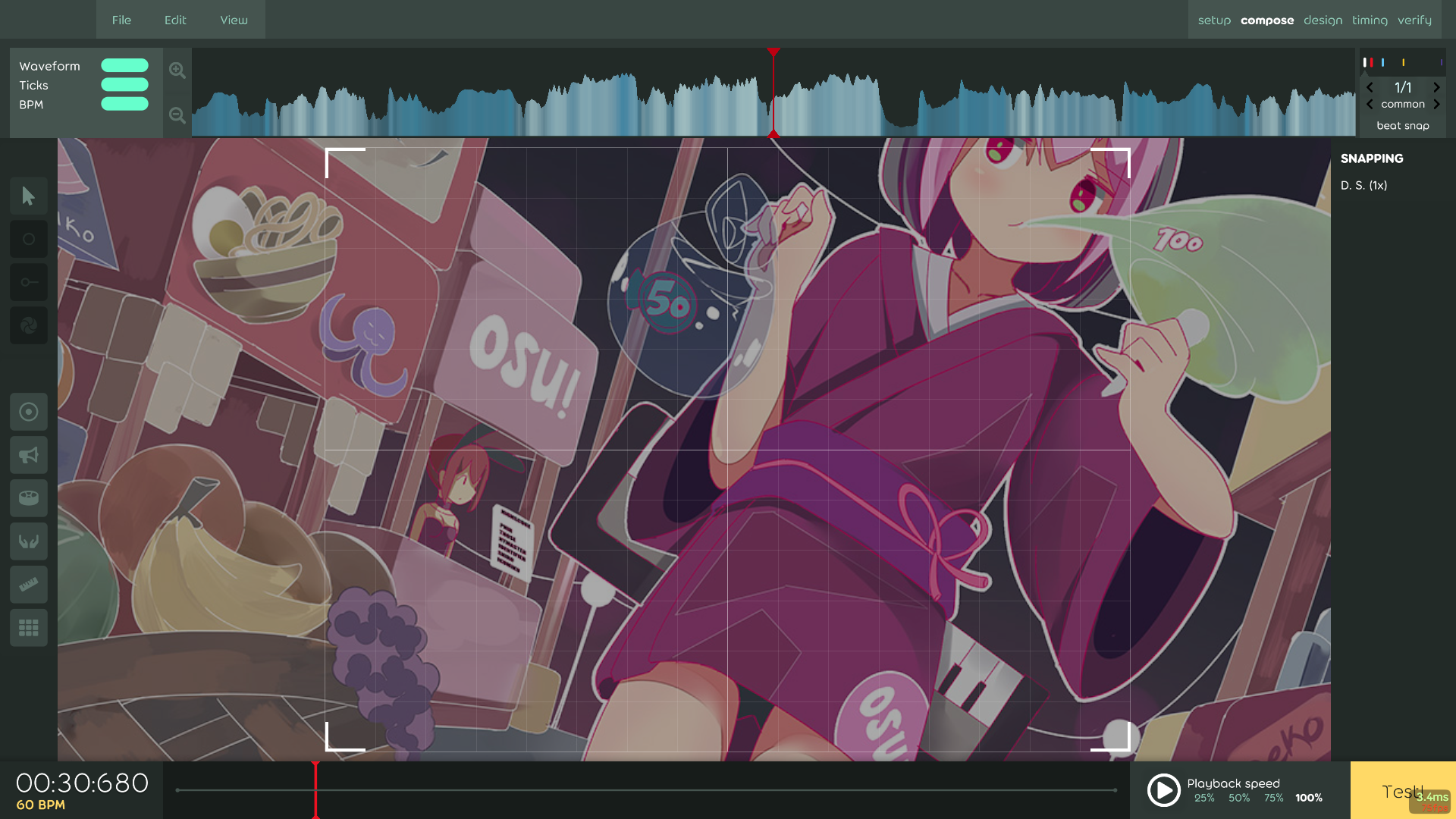Editor waveform shows mono audio tracks differently · ppy osu ...