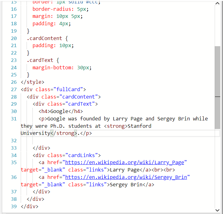 The Strong Tag Should Wrap Around The Words Stanford University ...