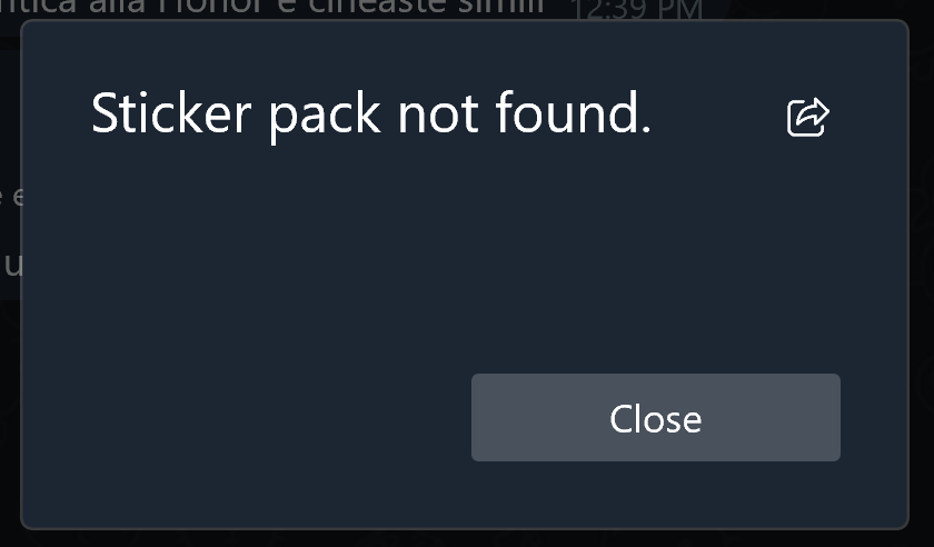 Don't show share button when there's no associated sticker pack · Issue ...