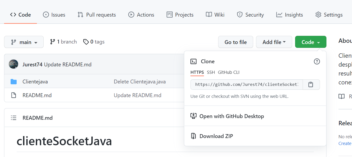 GitHub - Jurest74/clienteSocketJava: Cliente que se conecta a un ...