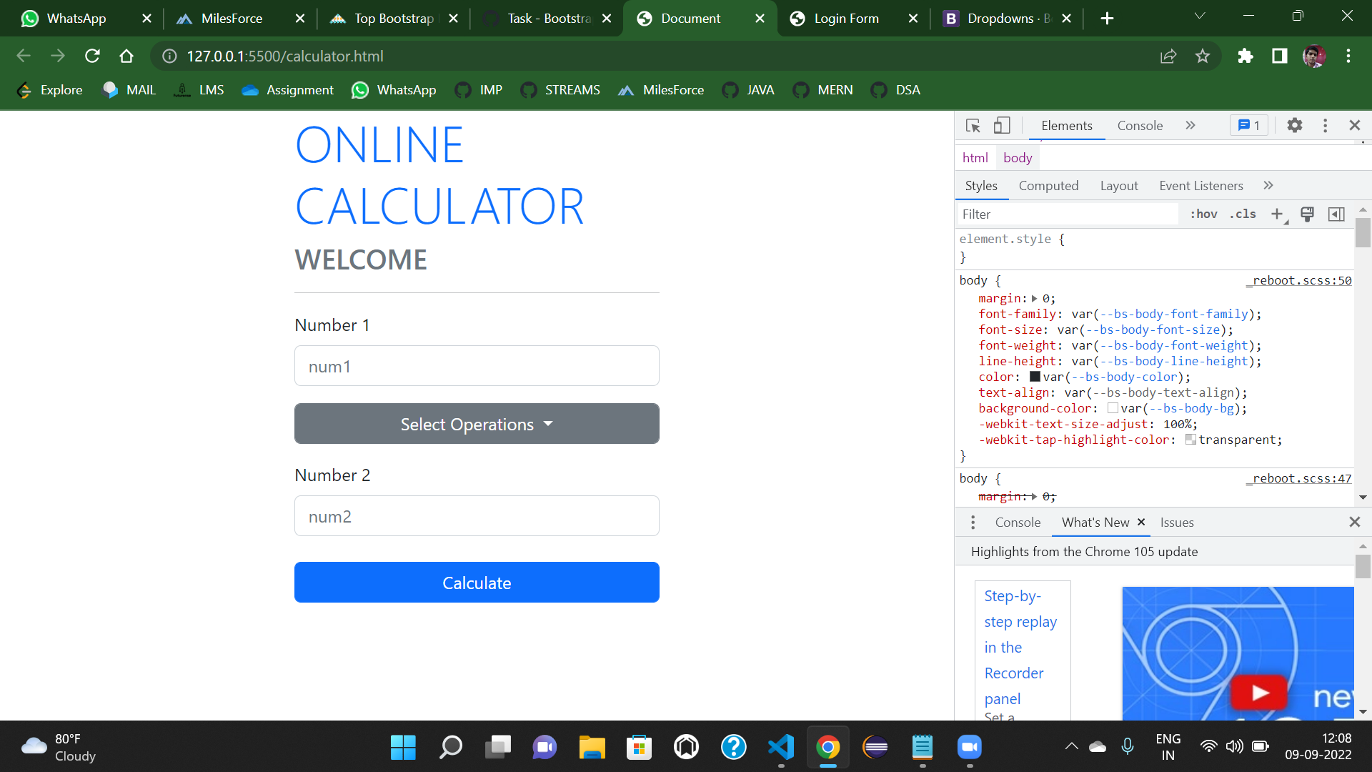 Task - Bootstrap - Forms - Online Calculator · akash-coded mern ...