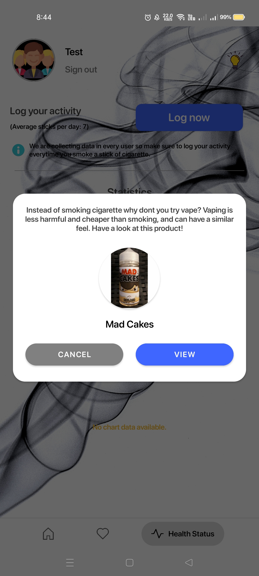 eCigs - Into E-Cigs Vaping Information and Transition Decision Support System screenshot 9