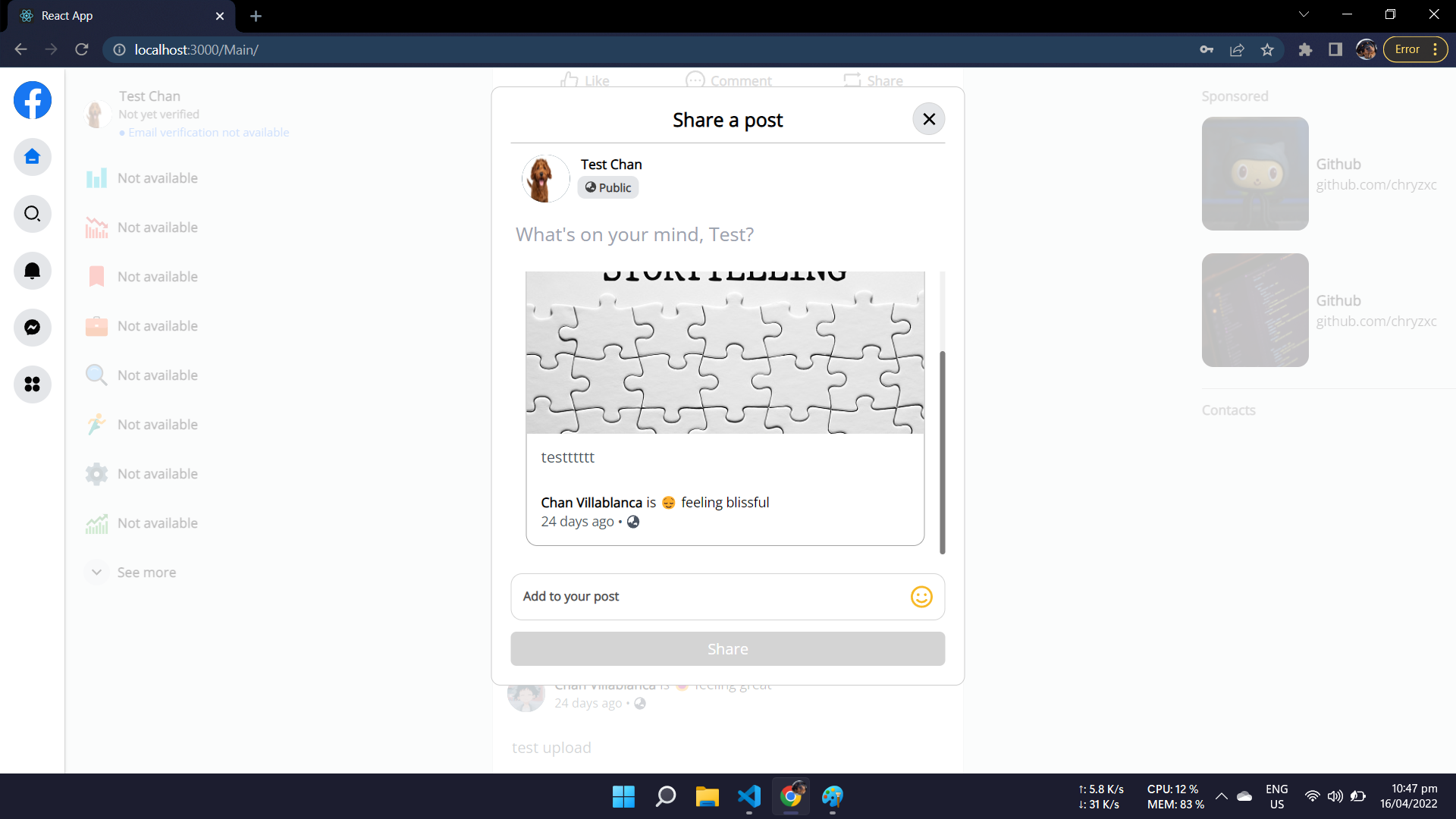 GitHub - chryzxc/fishbook_reactjs: Facebook Web Clone