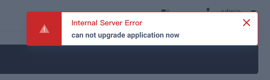 Unable to update a failed application upgrade "can not upgrade ...