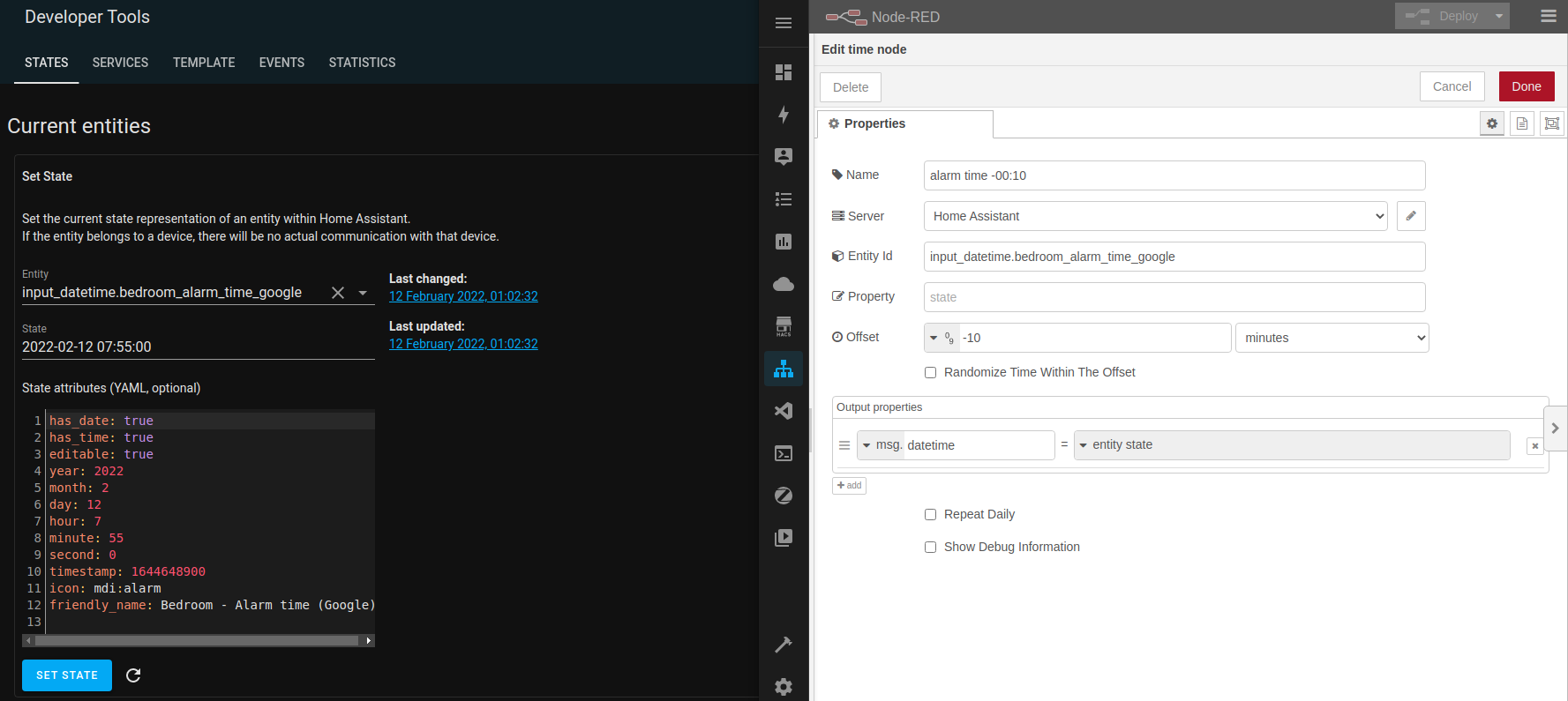 Time Node - Cannot read properties of undefined (reading 'hour ...