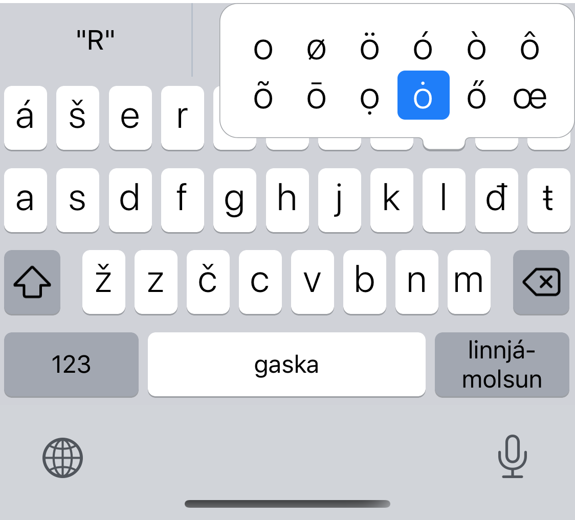 Top Row Long Press Popup Distorted Issue 60 Divvun Giellakbd Ios Github