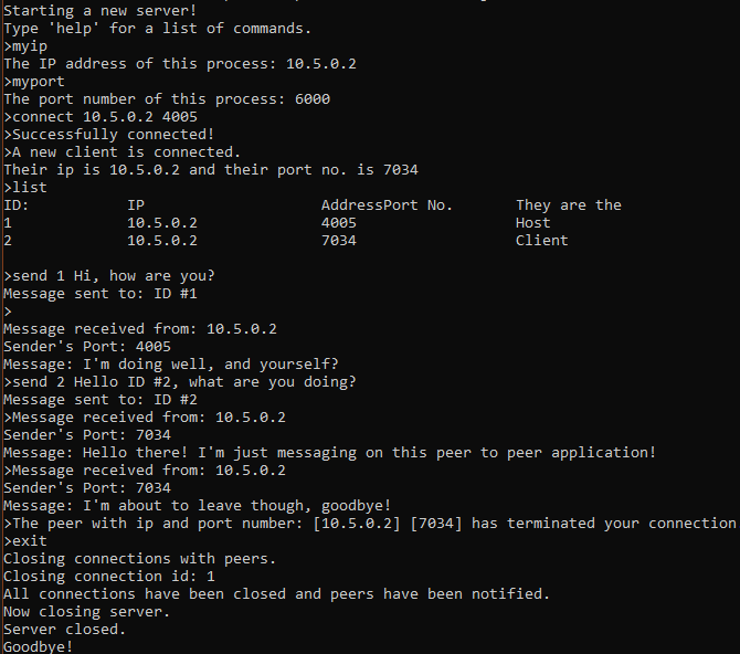 GitHub GFloresCS/peertopeerchat Project 1 Peer to peer chat service.