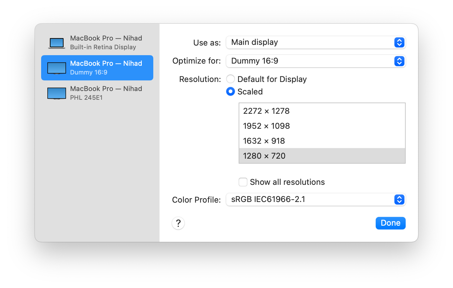 How to set up HiDPI resolution properly? · waydabber BetterDisplay