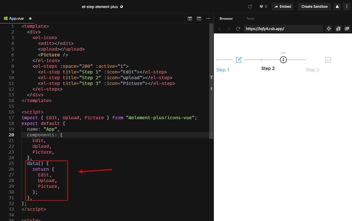 [Bug Report] The el-step component does not work with icons · Issue ...