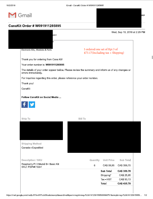 rpi invoice