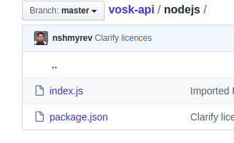 nodejs binding · Issue #116 · alphacep/vosk-api · GitHub